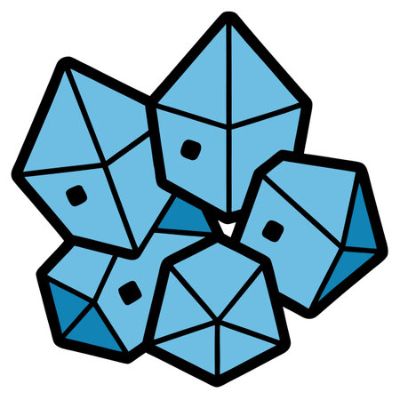 geometric figure crystal icon vector illustration design graphic flat style blue colorのイラスト素材