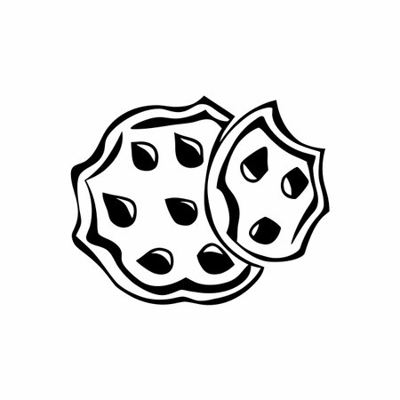 Slices of melon icon on white background. Vector illustration.のイラスト素材