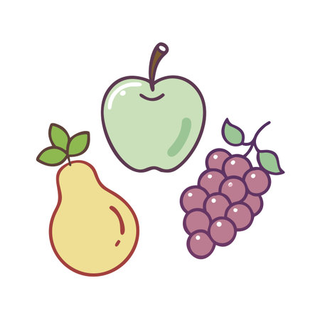 Fruit doodle icon. Vector illustration on white background.のイラスト素材