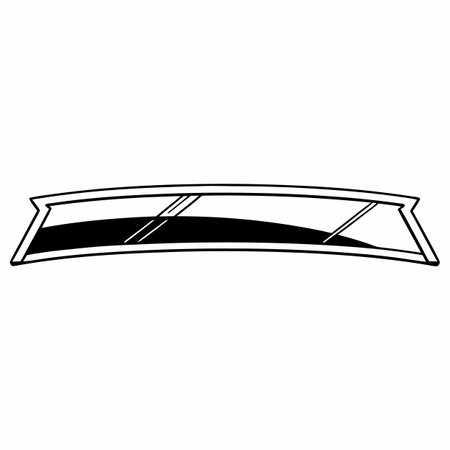 banner ribbon decoration icon image vector illustration design  black and whiteのイラスト素材