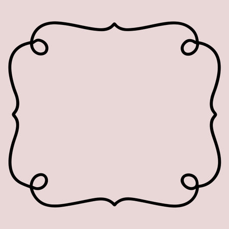 Border frame line deco vector label simple empty picture frame line cornerのイラスト素材