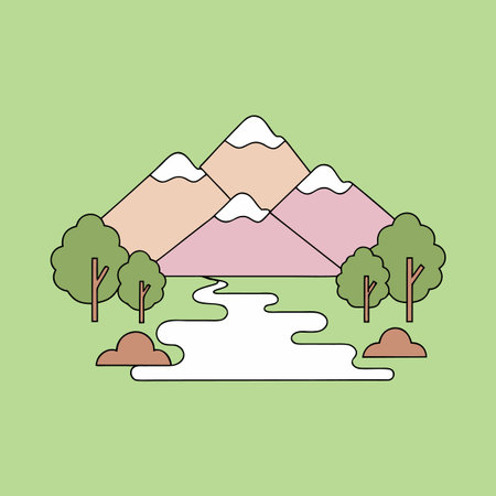 landscape concept with icon design, vector illustration 10 eps graphic.のイラスト素材