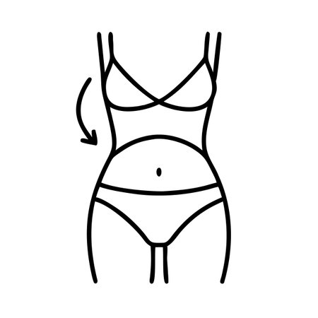 Women underwear line icon, concept sign, outline vector illustration, linear symbol.のイラスト素材