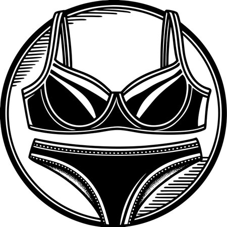 Women's Lingerie.Vector illustration ready for vinyl cutting.のイラスト素材