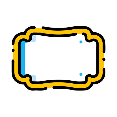 Rectangle frame vector illustration, filled design editable outline icon.のイラスト素材