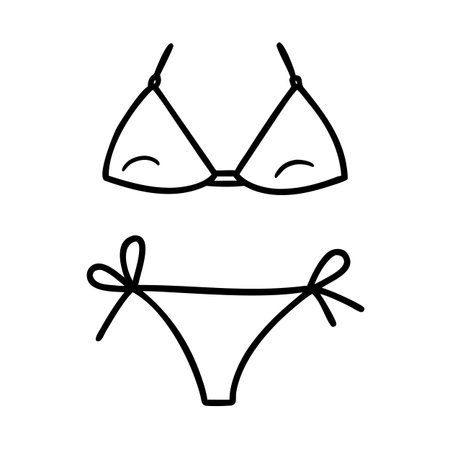 Bikini icon. Simple illustration of bikini vector icon for web design isolated on white backgroundのイラスト素材