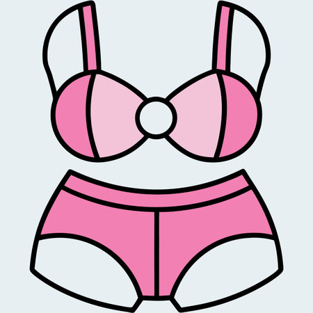 Women's underwear. Lingerie. Bra and panties. Vector illustrationのイラスト素材
