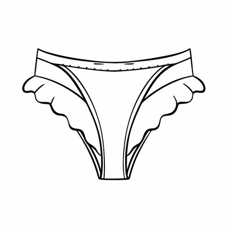 underwear icon over white background, line style, vector ilustrationのイラスト素材