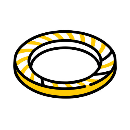 Ring icon in flat style isolated on white background. Vector illustration.のイラスト素材