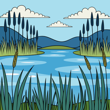 Cartoon space planet. Vector illustration of a cartoon space planet.のイラスト素材