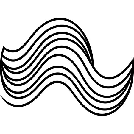 Abstract wavy, waving, billowy, squiggle and squiggly line. Curvy, squiggle, squiggle lines. Curvy, squiggle, squiggle stripes. Vector illustrationのイラスト素材