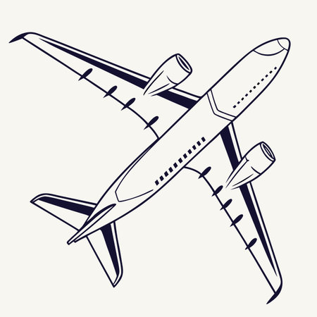 Airplane icon isolated on white background. Airplane vector illustration.のイラスト素材