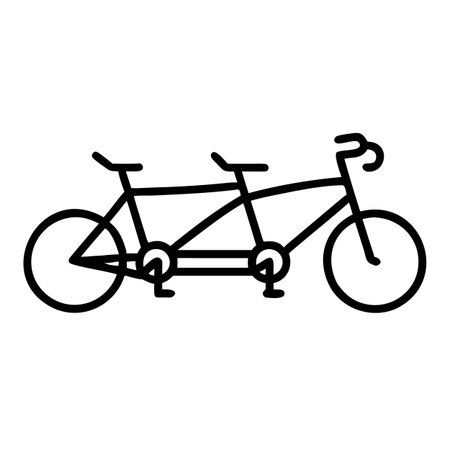 Bicycle icon. Outline bicycle vector icon for web design isolated on white backgroundのイラスト素材