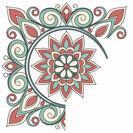 Ornament beautiful card with mandala. Geometric circle element made in vectorのイラスト素材