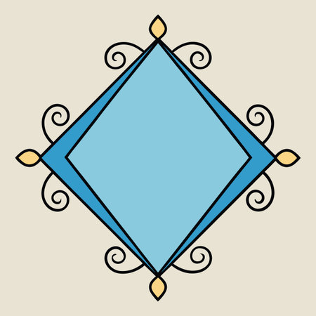 Vintage ornamental label frame in art deco style. Template for designのイラスト素材