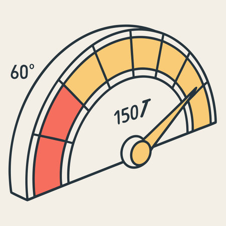 Vector graphic illustrating broadband speed, internet performance, or download rates via a circular...