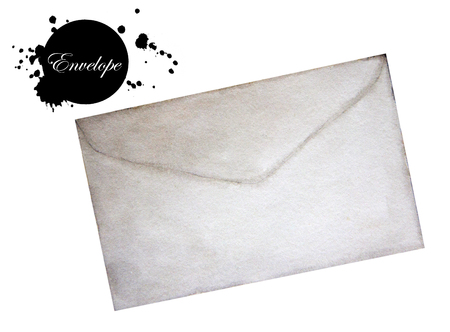 Watercolor painting of envelope