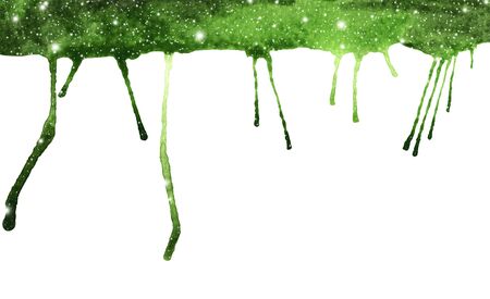 Night sky and stars. Abstract watercolor flow down hand painted background. Textured paper. watercolor illustration.の写真素材