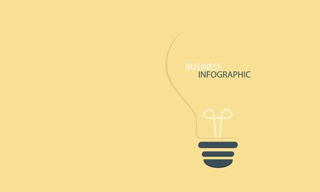 Light bulb yellow color with copy space for your text. Minimal concept. Creative idea yellow background design. Business Infographic.のイラスト素材