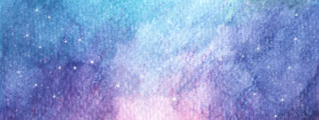 colorful starry space galaxy nebula backgroundの写真素材