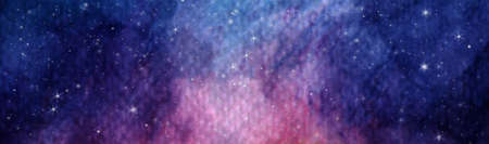 colorful starry space galaxy nebula backgroundの写真素材