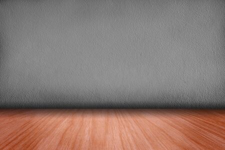 Empty room cement wall and tile floor	の写真素材