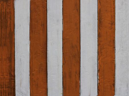 Brown wood alternating with white backgroundの写真素材