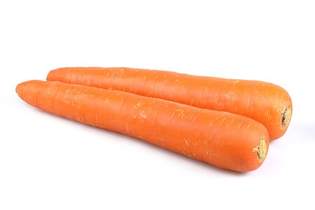 Carrots on a white backgroundの写真素材