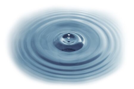 The surface of water droplets, blue water wavesの写真素材