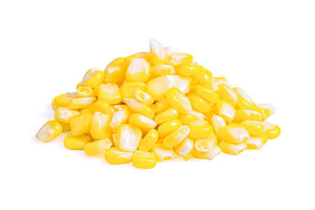 sweet corn isolated on a white backgroundの写真素材