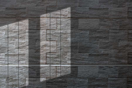 light and shadow concept on gray cement floor