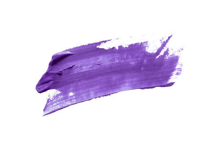 Purple brush isolated on white background. Purple watercolor.の写真素材