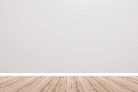 brown wooden floor and cement wall decoration design room background room background abstract wallpaper backdrop textureの写真素材