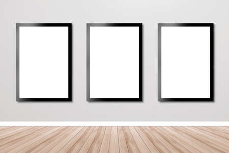 poster decoration room background blank white frame wooden floor room background wallpaper backdrop design textureの写真素材