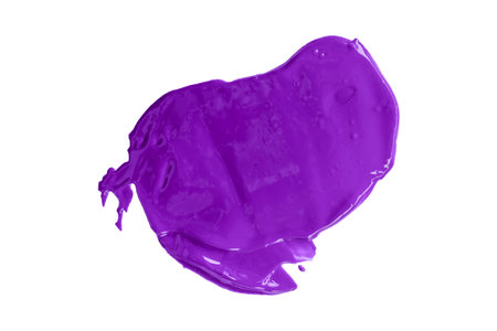 Glossy purple brush isolated on white background. Purple watercolor.の写真素材