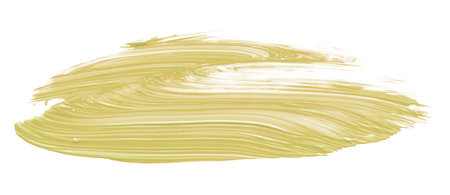 Light yellow brush isolated on white background. Yellow brush..の写真素材