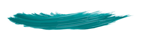 Turquoise brush isolated on white background. deep lake green brush.の写真素材