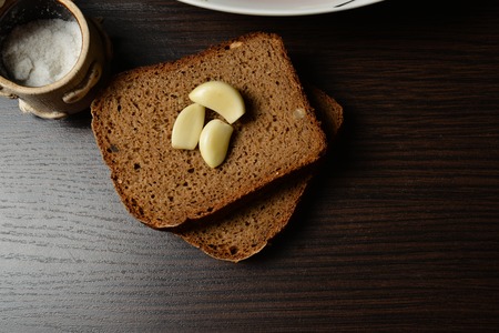 bread with garlicの写真素材