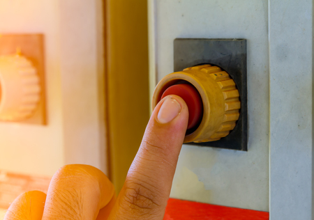 Industrial machine's pushing button hand switch on/off for control system all  process