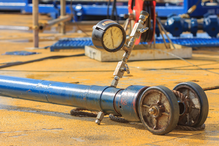 Tool for production platform wellhead maintenance ,Energy and petroleum industry sea off shoreの写真素材