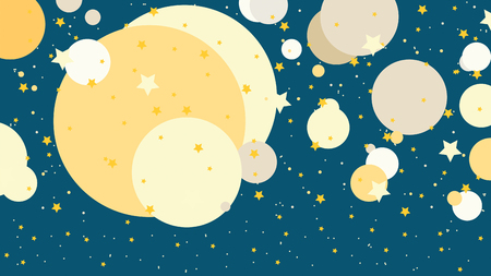 My Space Background - Night Sky - Illustration - vectorのイラスト素材