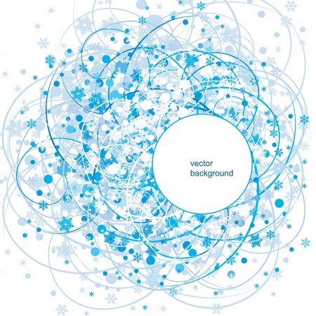 Winter background with snowflakes.のイラスト素材