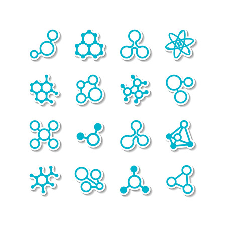 Set with icons - molecules. A vector.のイラスト素材