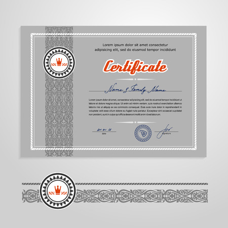 Certificate, Diploma, design template. A vector.のイラスト素材
