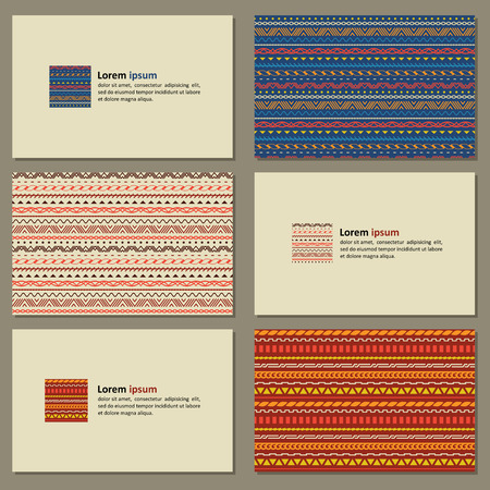 Set of neutral business cards. Vector.のイラスト素材