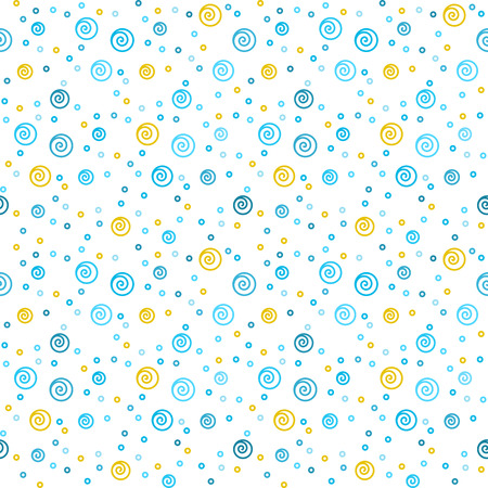 Abstract seamless pattern. Neutral texture with circles and spirals. A vector.のイラスト素材