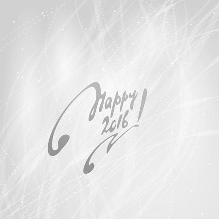 "Happy 2016" Easy background with snowflakes and inscription. A vector.のイラスト素材