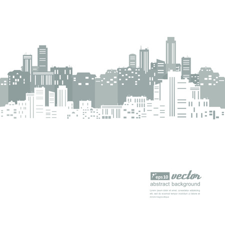 Silhouettes of buildings. Urban cityscape.のイラスト素材