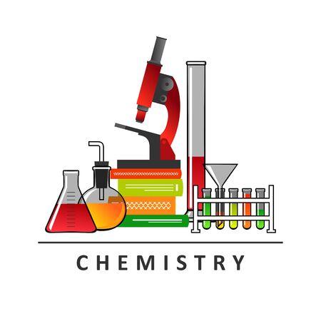Chemistry. Template for for your design - banners, posters, placards, brochures, flyers etc. Eps10 vector set.のイラスト素材