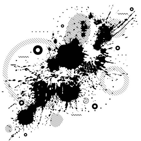 Abstract background - bright spots of paint. Modern neutral composition for your design. Eps 10 vector.のイラスト素材